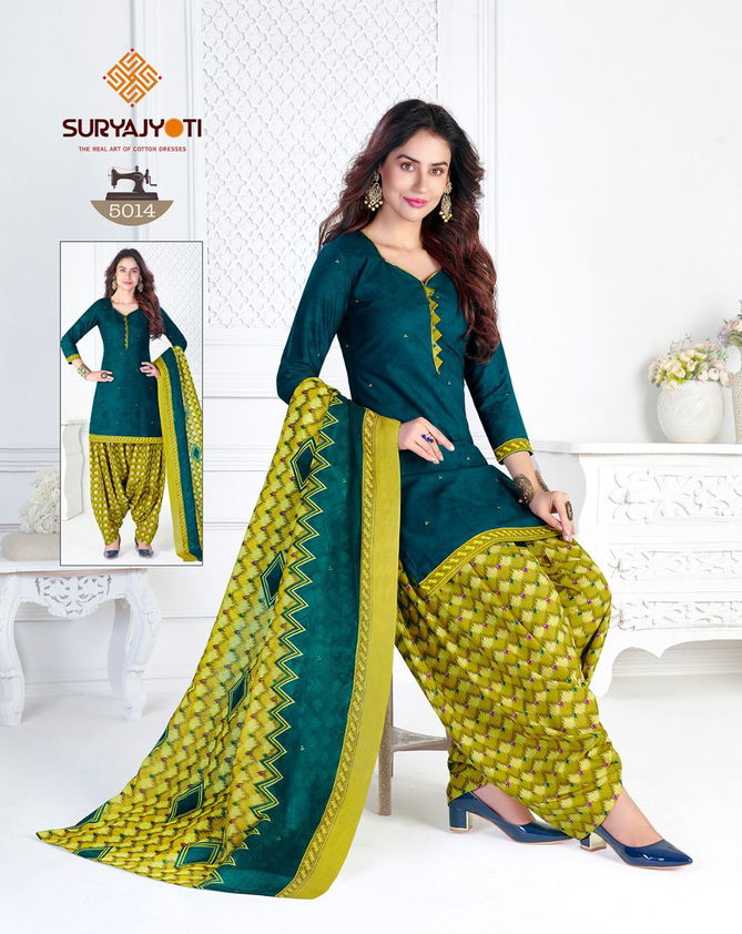 Suryajyoti Trendy Patiyala 5 Casual Daily Wear Cotton Printed Dress Materail Collection